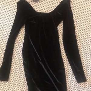 Black velvet American apparel dress